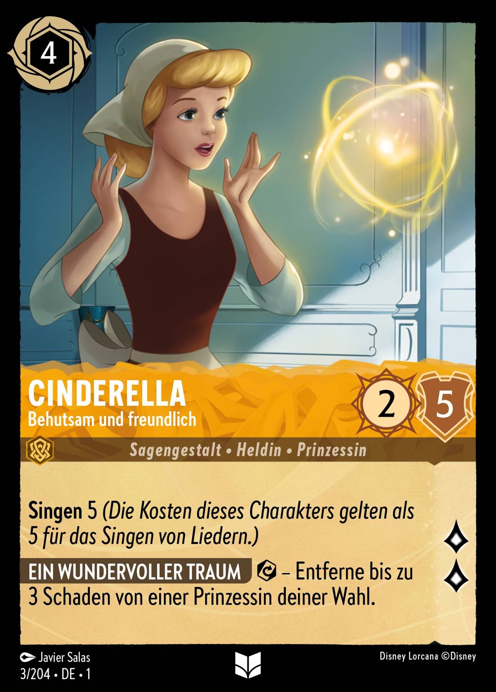 Cinderella – Behutsam und freundlich 3/204 – Das Erste Kapitel – Disney Lorcana – Deutsch – Near Mint
