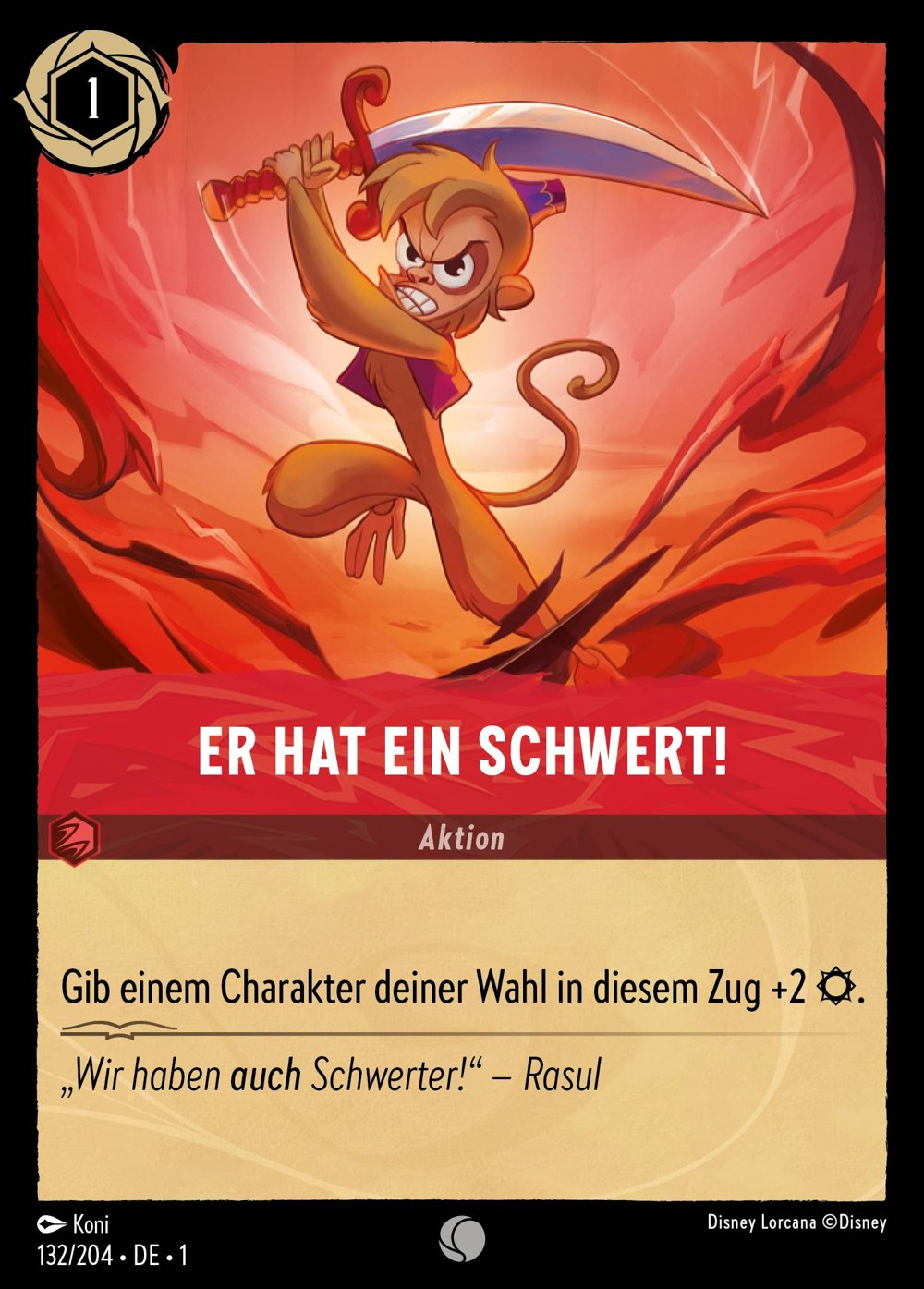 Er hat ein Schwert! 132/204 – Das Erste Kapitel – Disney Lorcana – Deutsch – Near Mint