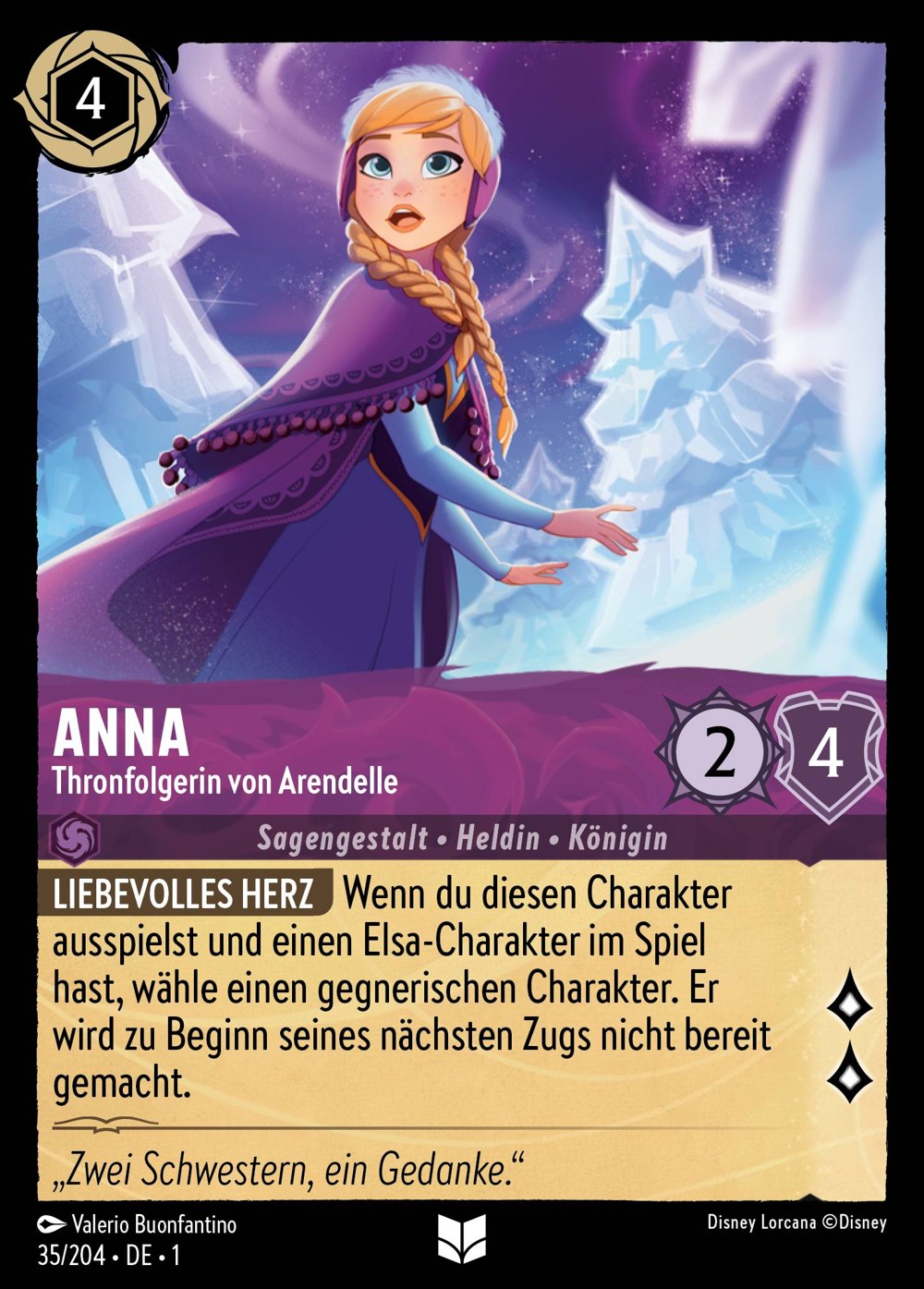 Anna – Thronfolgerin von Arendelle 35/204 – Das Erste Kapitel – Disney Lorcana – Deutsch – Near Mint