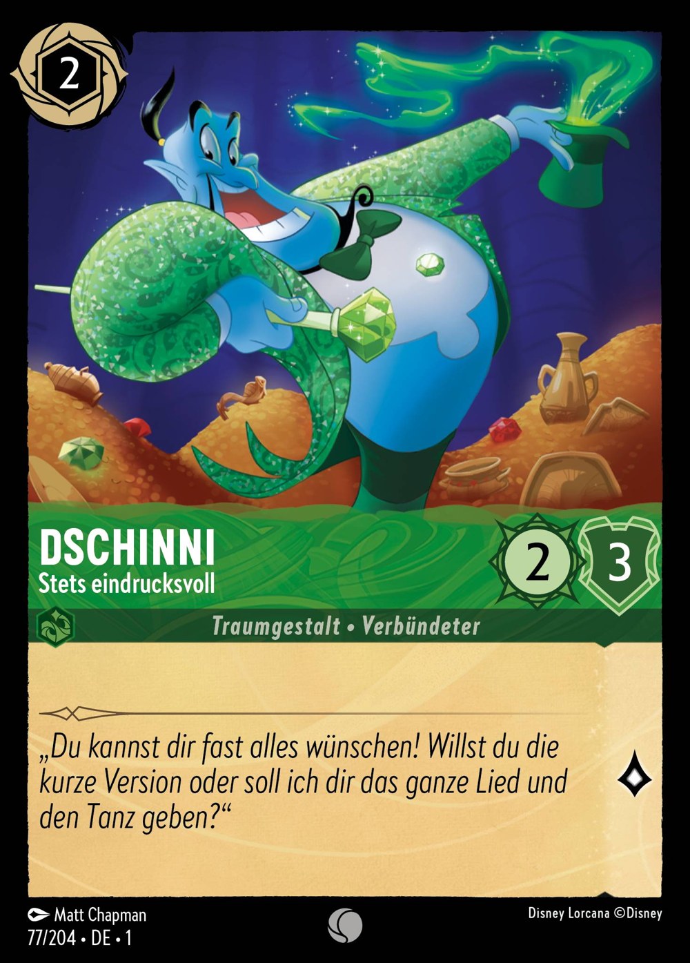 Dschinni – Stets eindrucksvoll 77/204 – Das Erste Kapitel – Disney Lorcana – Deutsch – Near Mint