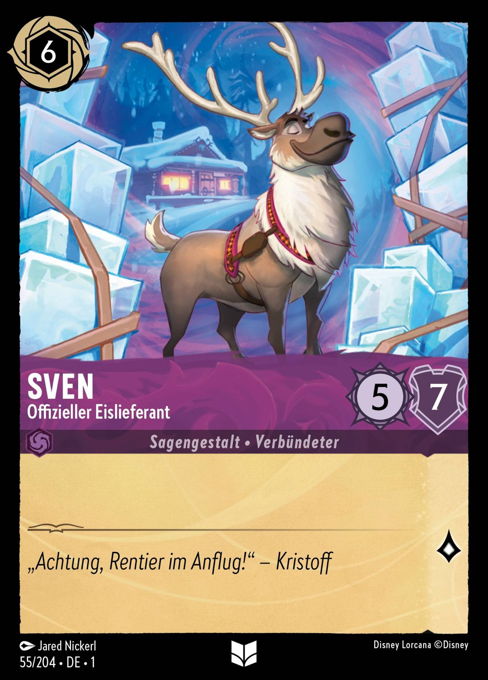 Sven – Offizieller Eislieferant 55/204 – Das Erste Kapitel – Disney Lorcana – Deutsch – Near Mint