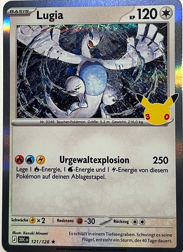 Lugia 121/128 – 30 Jahre – Pokémon – Deutsch – Near Mint