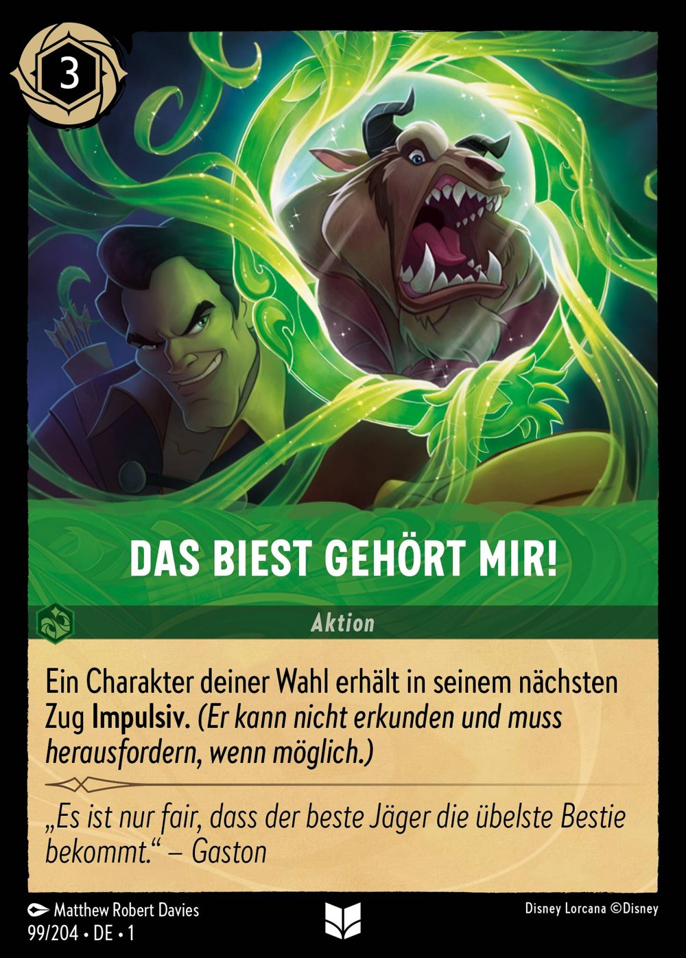 Das Biest gehört mir! 99/204 – Das Erste Kapitel – Disney Lorcana – Deutsch – Near Mint