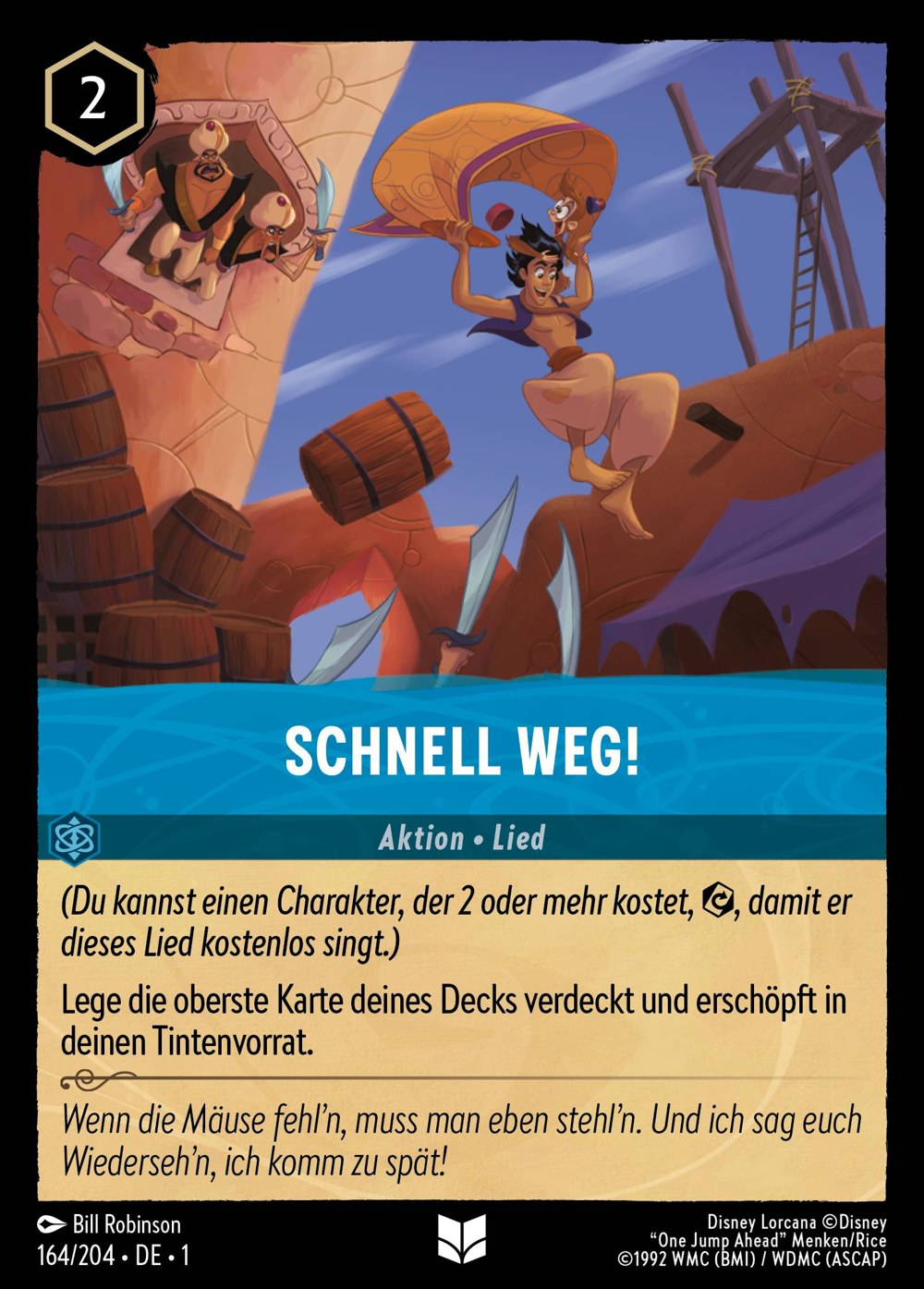 Schnell weg! 164/204 – Das Erste Kapitel – Disney Lorcana – Deutsch – Near Mint