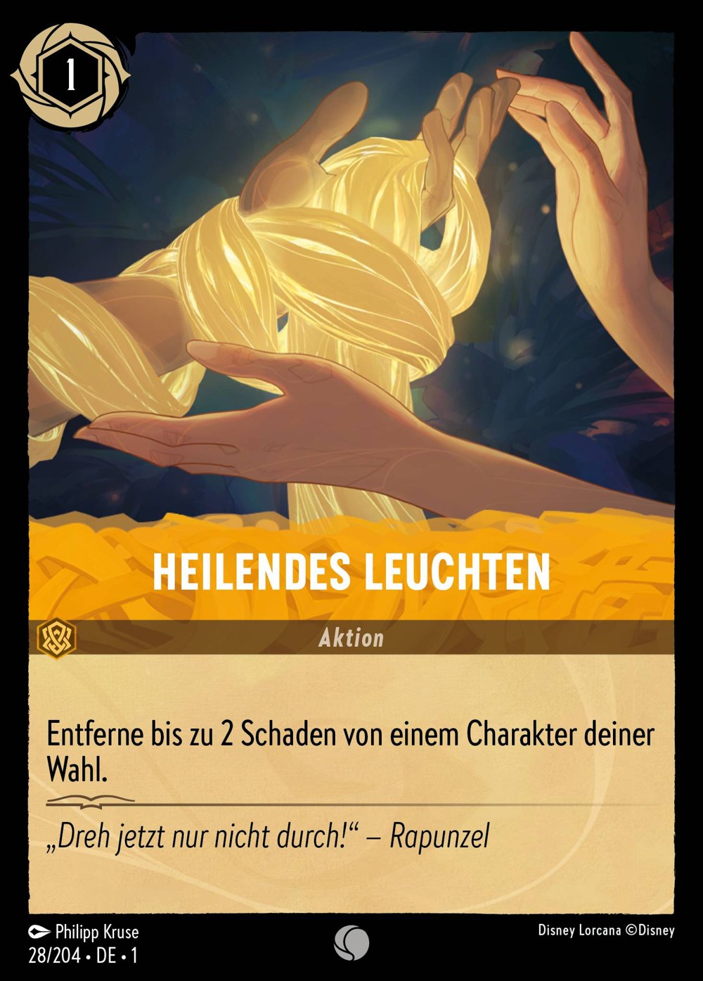 Heilendes Leuchten 28/204 – Das Erste Kapitel – Disney Lorcana – Deutsch – Near Mint