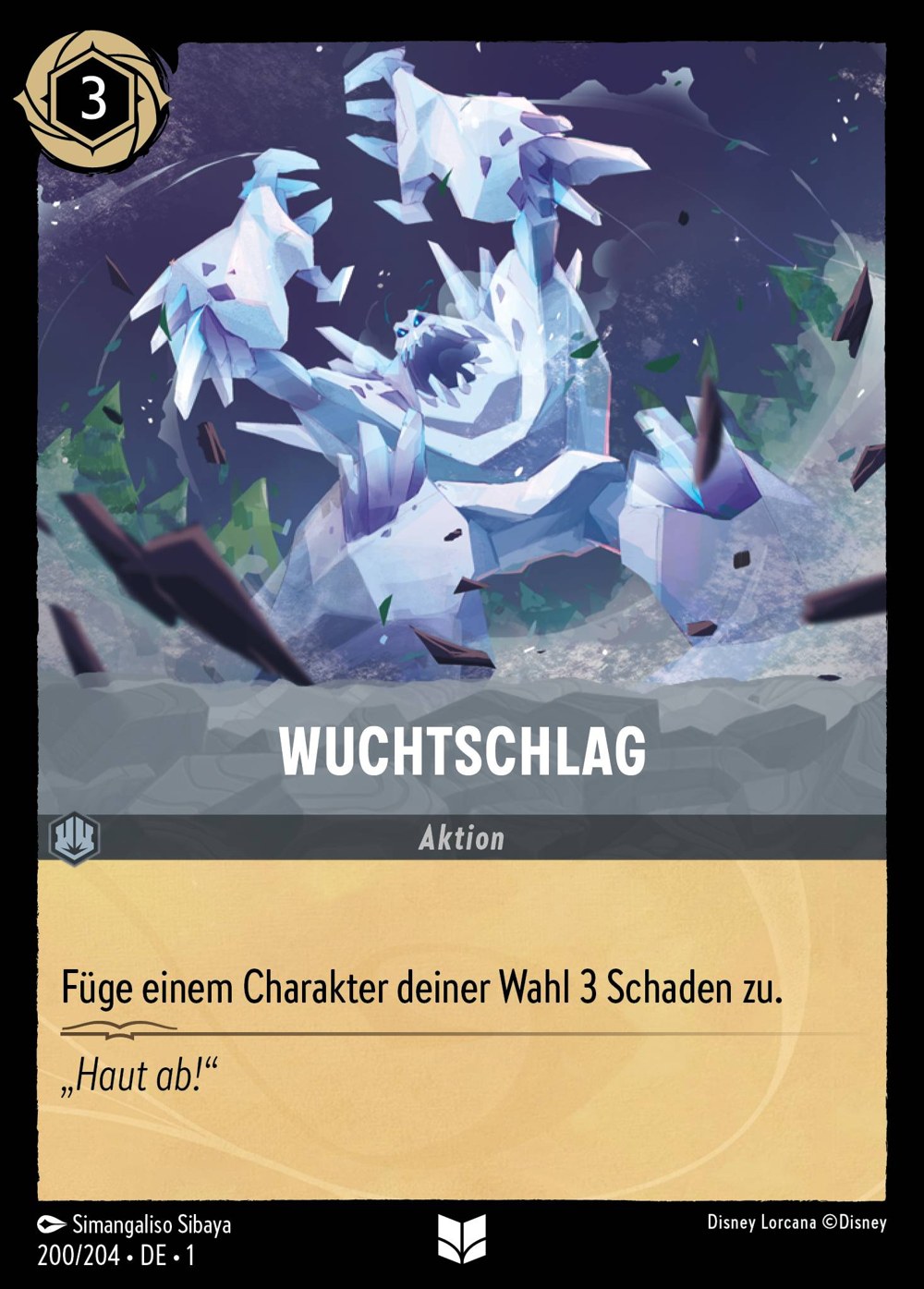 Wuchtschlag 200/204 – Das Erste Kapitel – Disney Lorcana – Deutsch – Near Mint