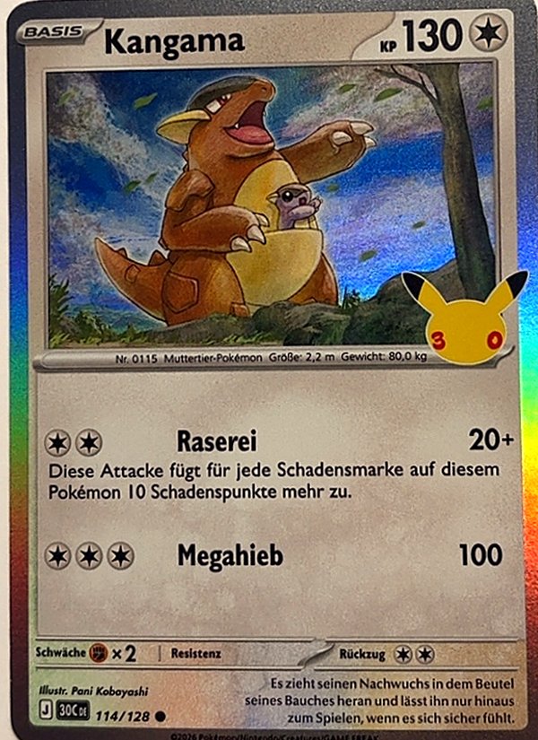 Kangama 114/128 – 30 Jahre – Pokémon – Deutsch – Near Mint