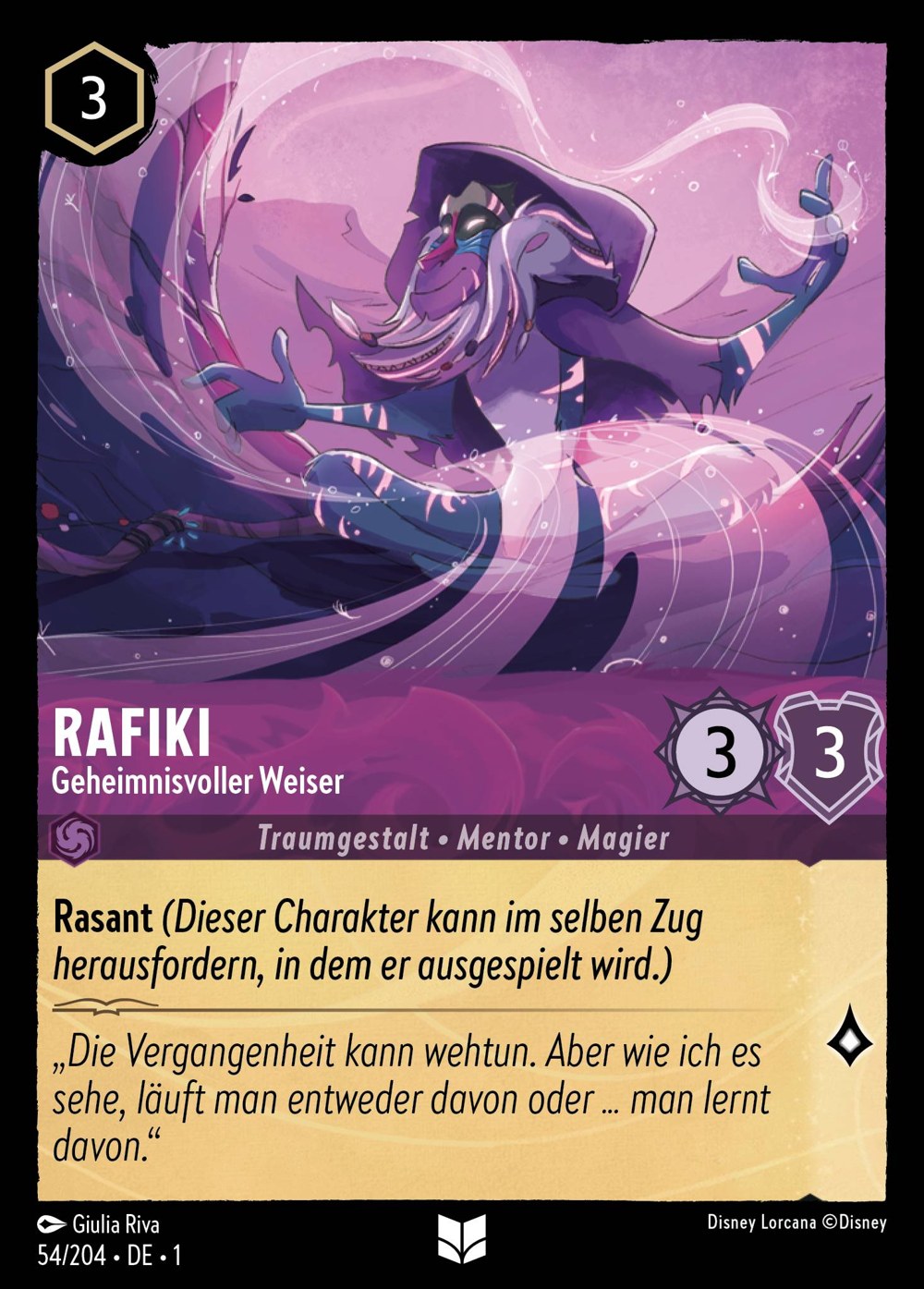 Rafiki – Geheimnisvoller Weiser 54/204 – Das Erste Kapitel – Disney Lorcana – Deutsch – Near Mint