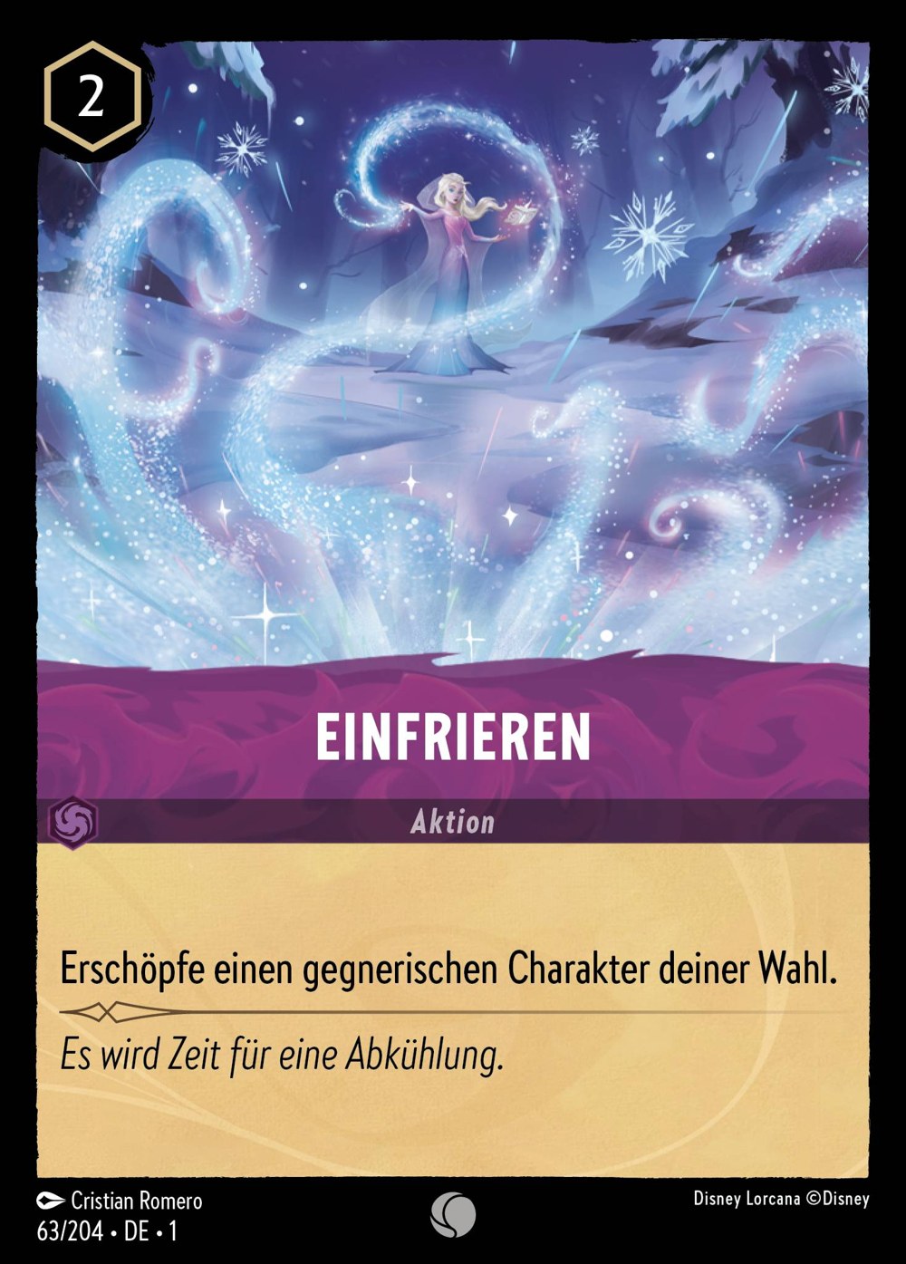 Einfrieren 63/204 – Das Erste Kapitel – Disney Lorcana – Deutsch – Near Mint
