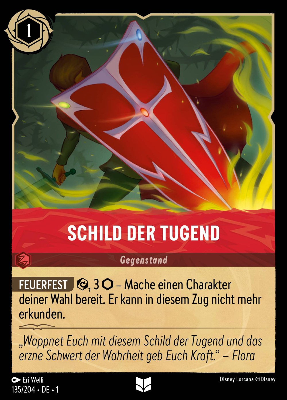 Schild der Tugend 135/204 – Das Erste Kapitel – Disney Lorcana – Deutsch – Near Mint