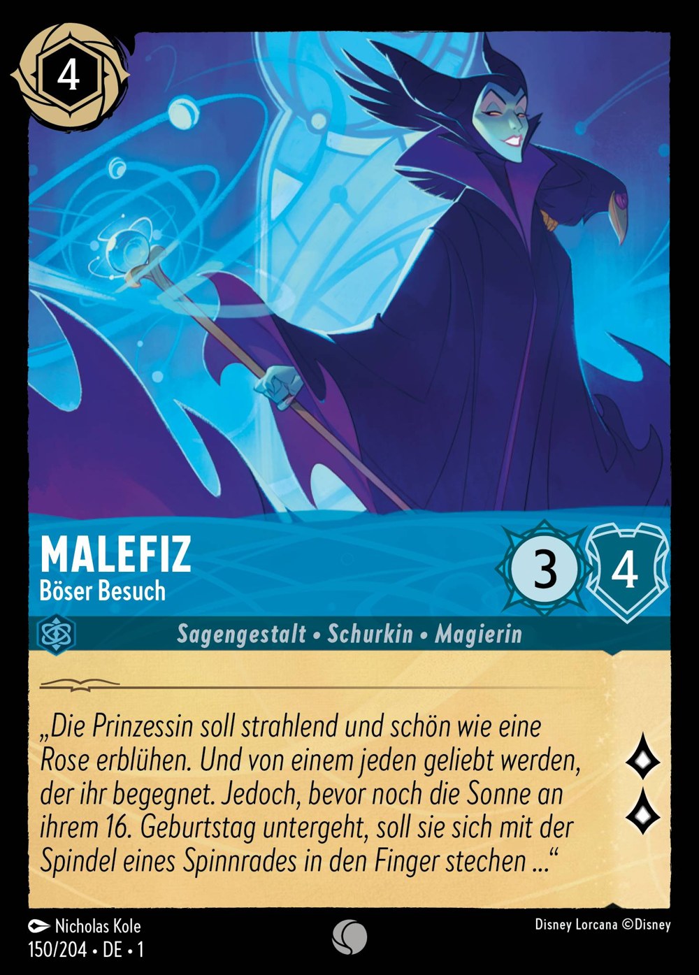 Malefiz – Böser Besuch 150/204 – Das Erste Kapitel – Disney Lorcana – Deutsch – Near Mint