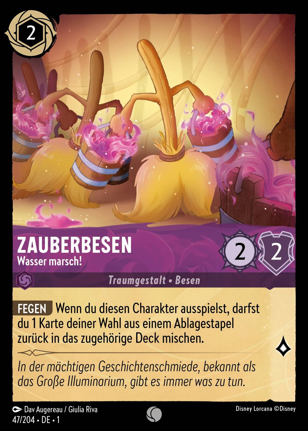 Zauberbesen – Wasser marsch! 47/204 – Das Erste Kapitel – Disney Lorcana – Deutsch – Near Mint