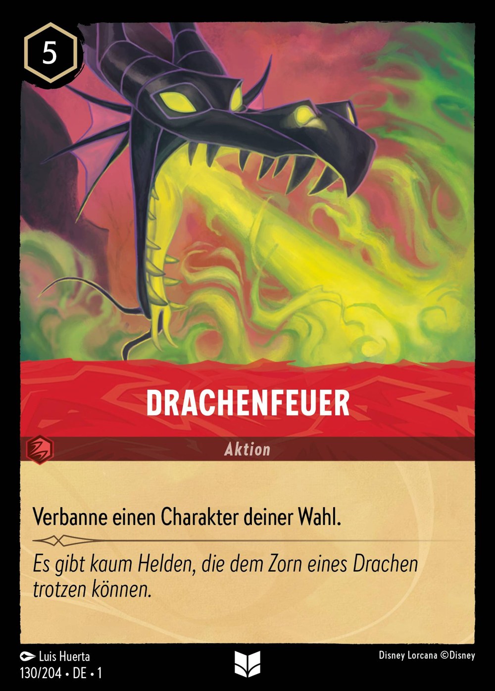 Drachenfeuer 130/204 – Das Erste Kapitel – Disney Lorcana – Deutsch – Near Mint