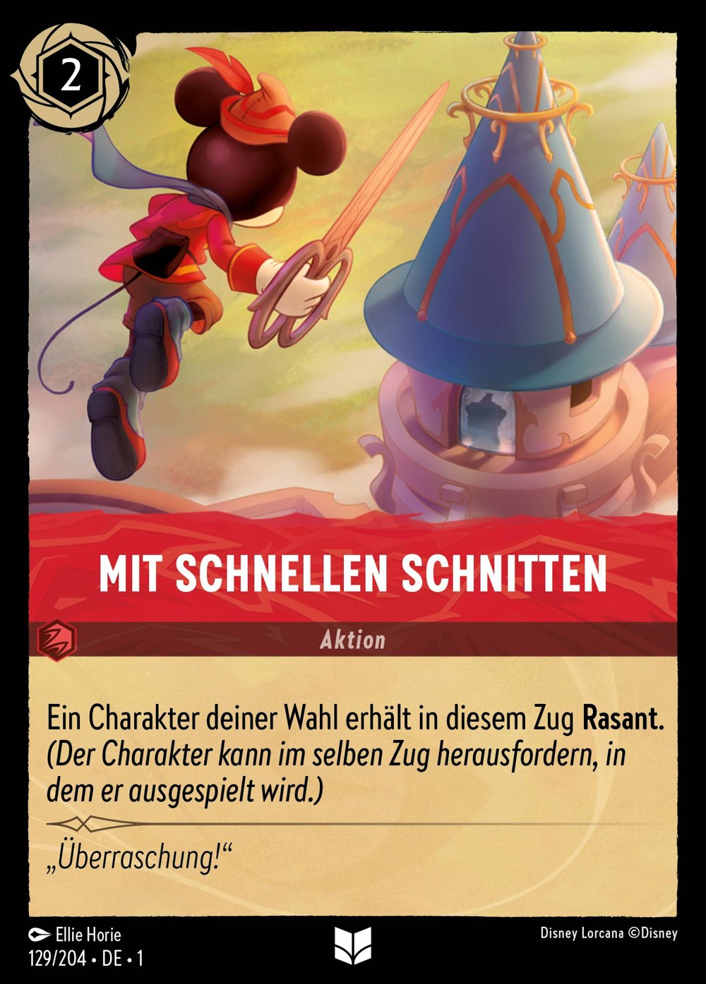 Mit schnellen Schnitten 129/204 – Das Erste Kapitel – Disney Lorcana – Deutsch – Near Mint