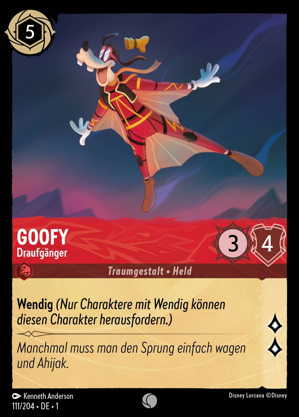 Goofy – Draufgänger 111/204 – Das Erste Kapitel – Disney Lorcana – Deutsch – Near Mint