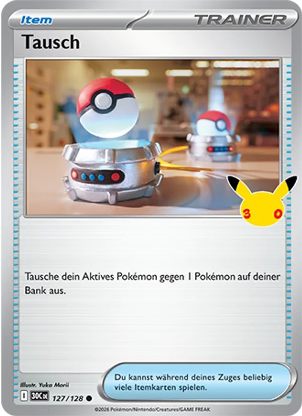 Tausch 127/128 – 30 Jahre – Pokémon – Deutsch – Near Mint
