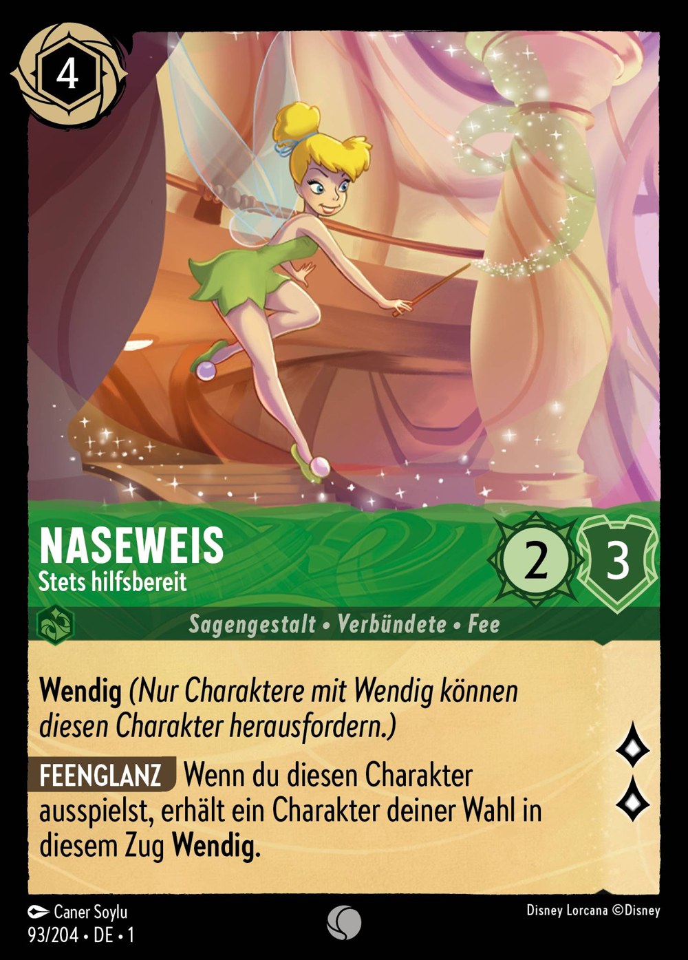 Naseweis – Stets hilfsbereit 93/204 – Das Erste Kapitel – Disney Lorcana – Deutsch – Near Mint