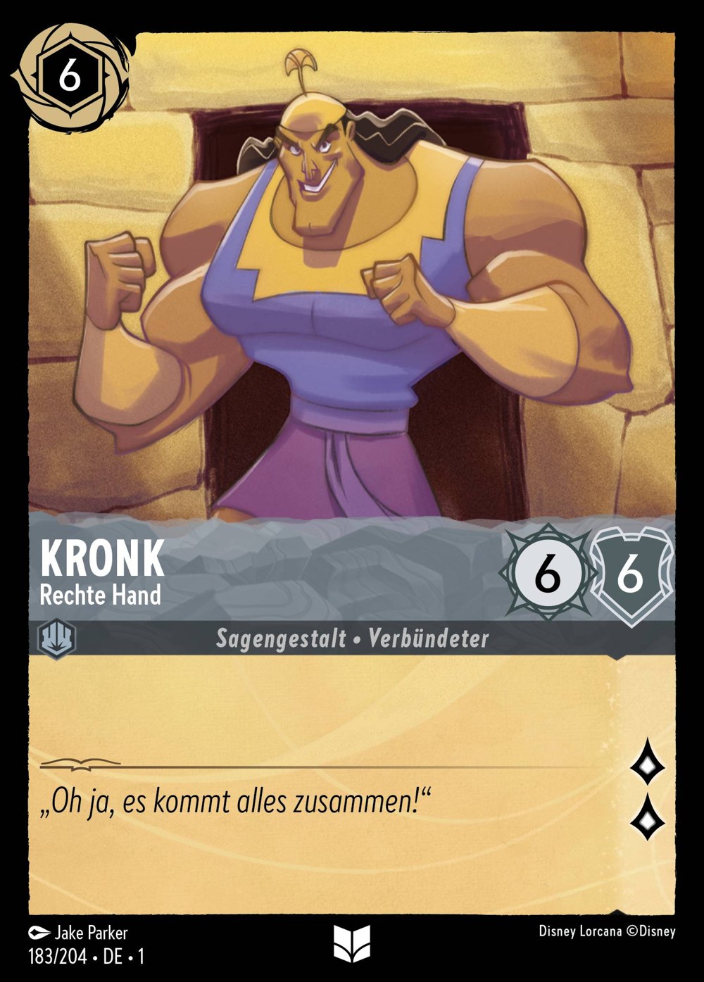 Kronk – Rechte Hand 183/204 – Das Erste Kapitel – Disney Lorcana – Deutsch – Near Mint
