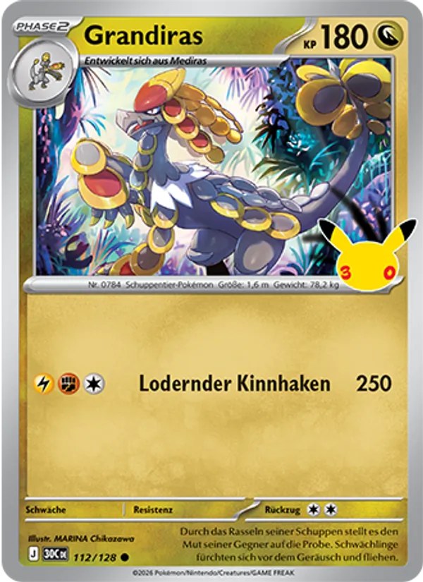 Grandiras 112/128 – 30 Jahre – Pokémon – Deutsch – Near Mint