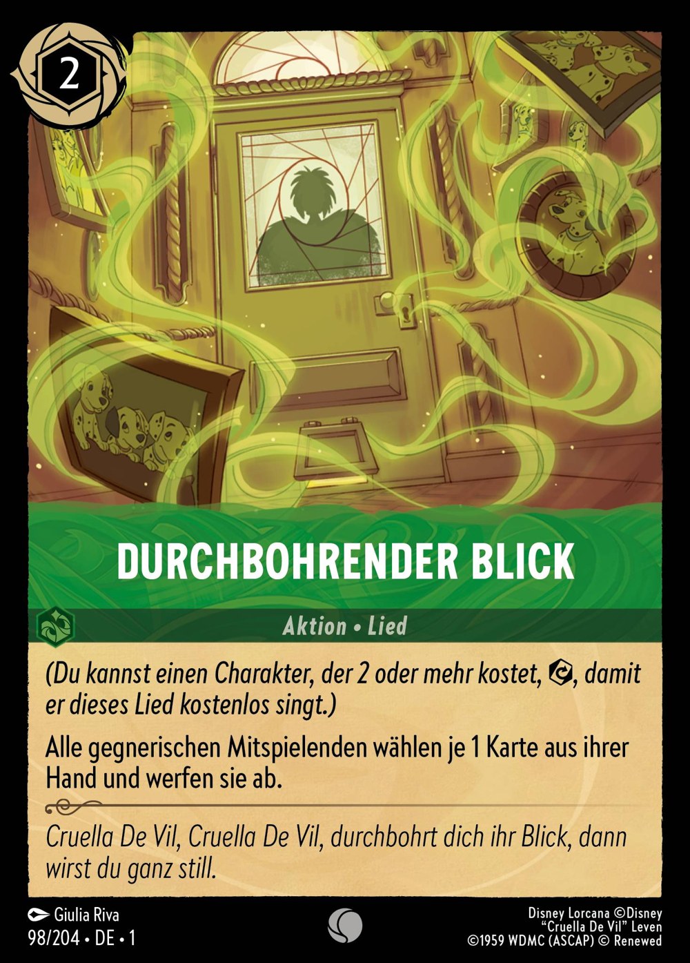Durchbohrender Blick 98/204 – Das Erste Kapitel – Disney Lorcana – Deutsch – Near Mint