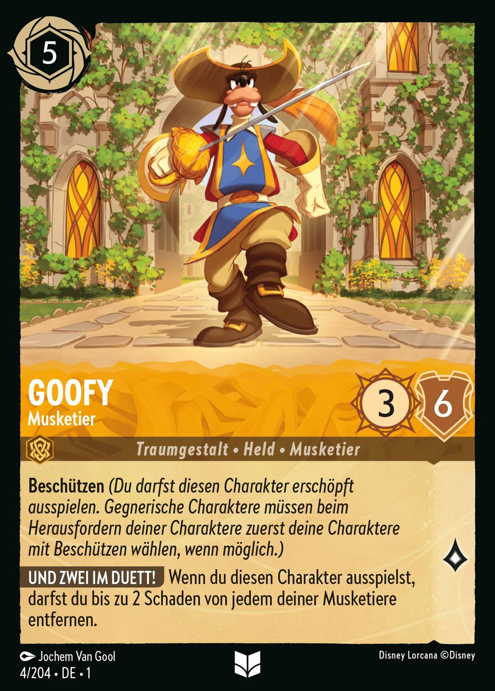 Goofy – Musketier 4/204 – Das Erste Kapitel – Disney Lorcana – Deutsch – Near Mint