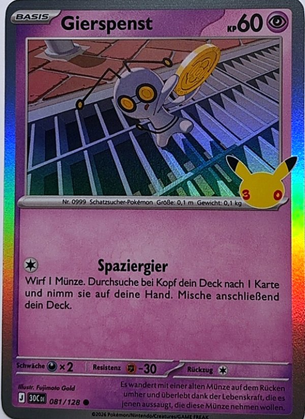 Gierspenst 081/128 – 30 Jahre – Pokémon – Deutsch – Near Mint
