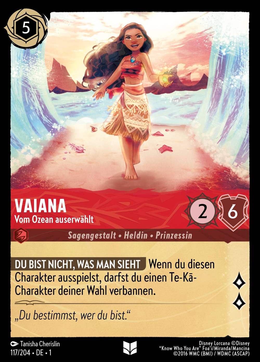 Vaiana – Vom Ozean auserwählt 117/204 – Das Erste Kapitel – Disney Lorcana – Deutsch – Near Mint