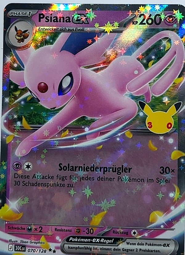 Psiana-ex 070/128 – 30 Jahre – Pokémon – Deutsch – Near Mint
