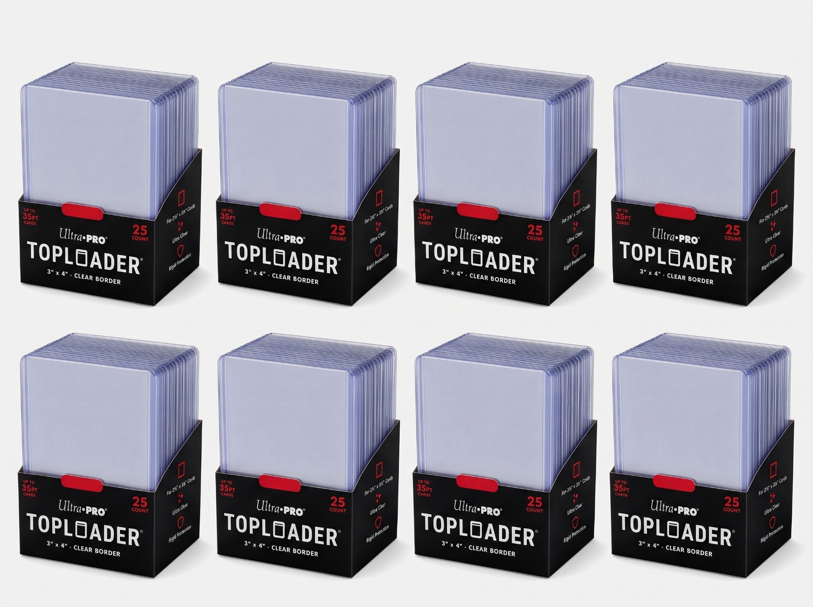 200 Ultra PRO Toploader 3x4" Regular (8x25) Schutzhüllen Sammelkarten Pokemon