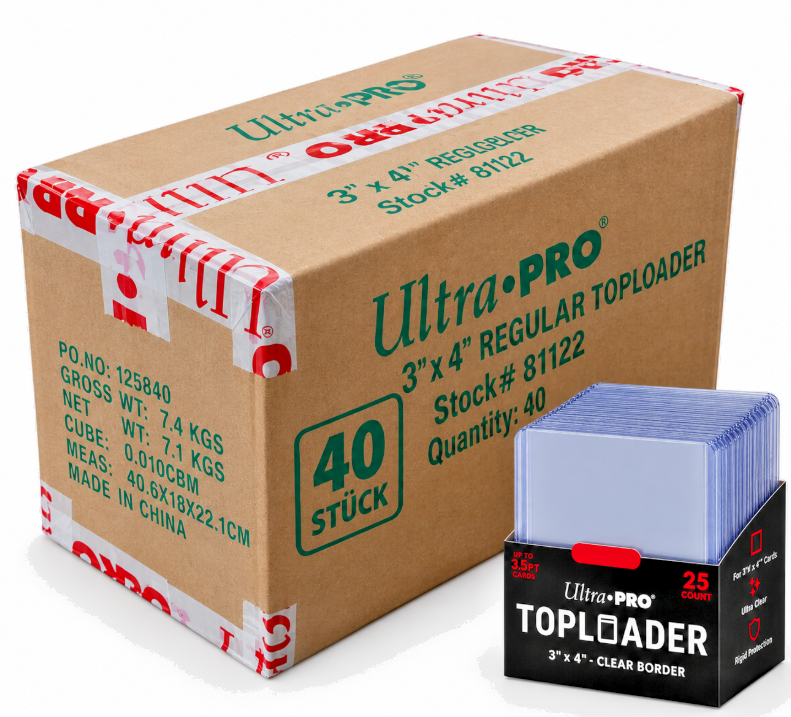 Ultra PRO - 1 Case Regular Toploader, Hartplastikhüllen für TCG Sammelkarten