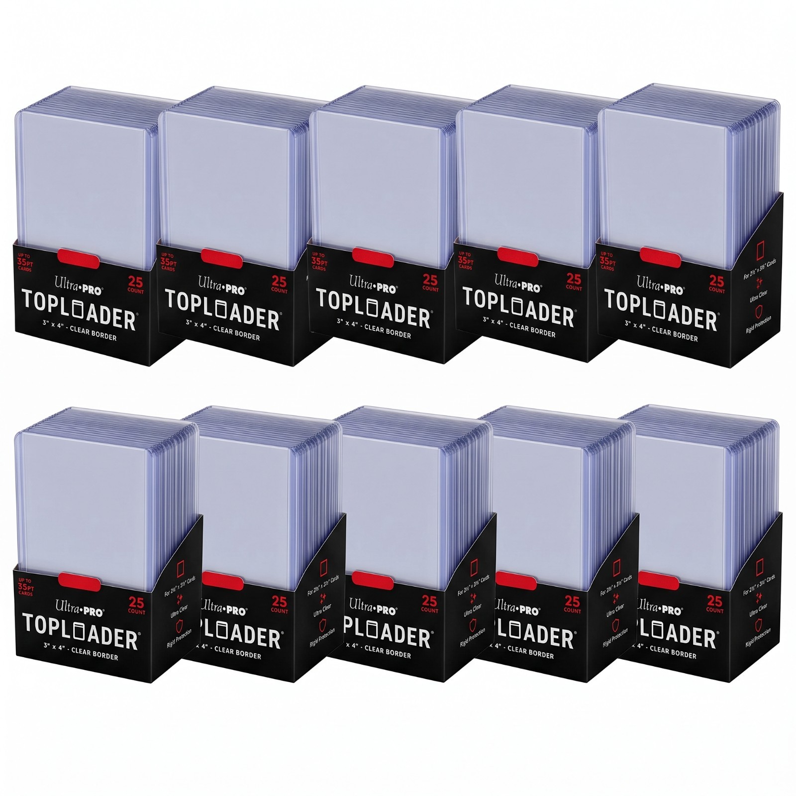 Ultra PRO - 250x Regular Toploader, Hartplastikhüllen für TCG Sammelkarten, NEU