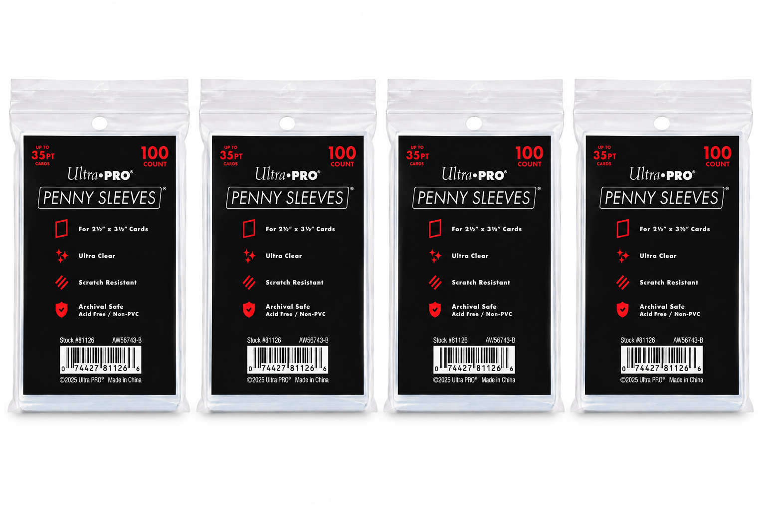 Ultra PRO Penny Sleeves 4x 100 Stück Tradingcard Sammelhüllen