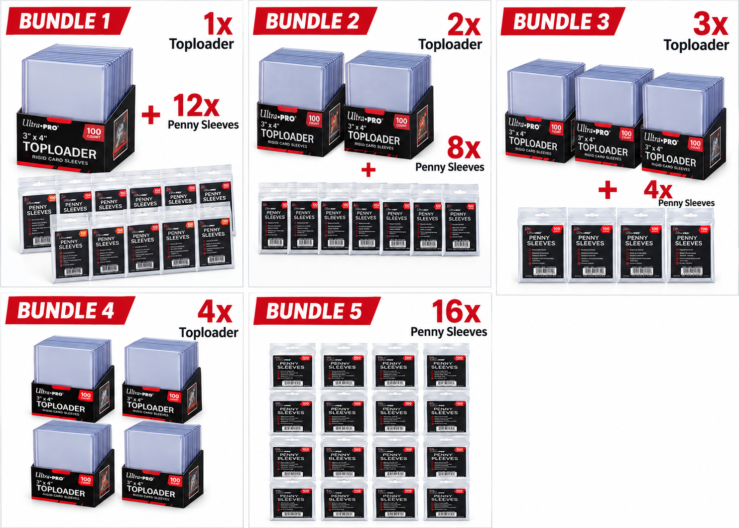 Toploader Ultra Pro Hüllen Pokemon Yu Gi Oh Magic 5, 10, 25, 50, 100, 200  Stück