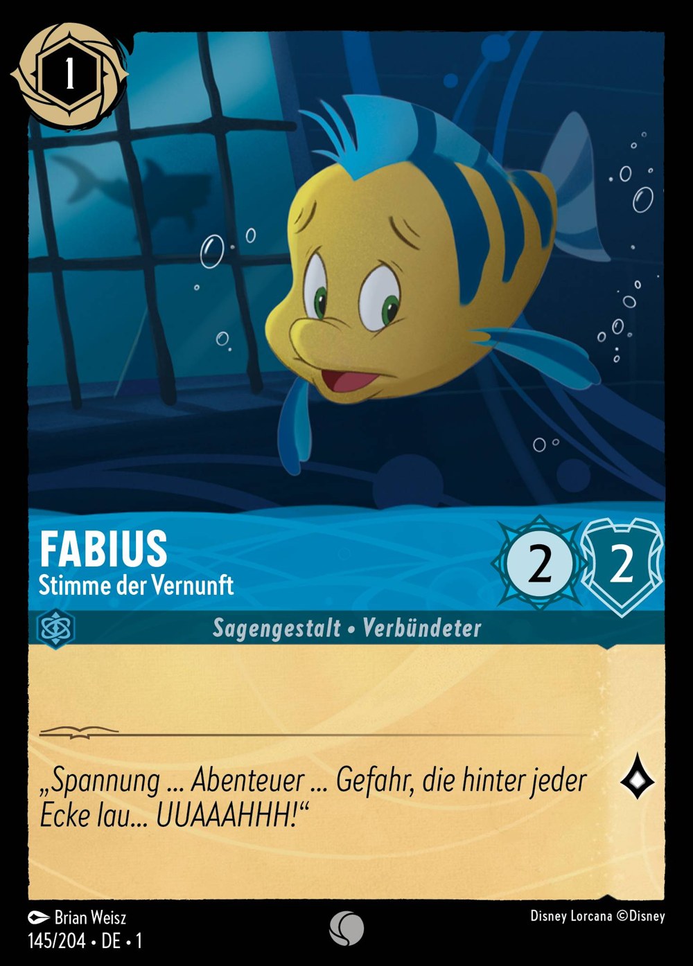 Fabius – Stimme der Vernunft 145/204 – Das Erste Kapitel – Disney Lorcana – Deutsch – Near Mint