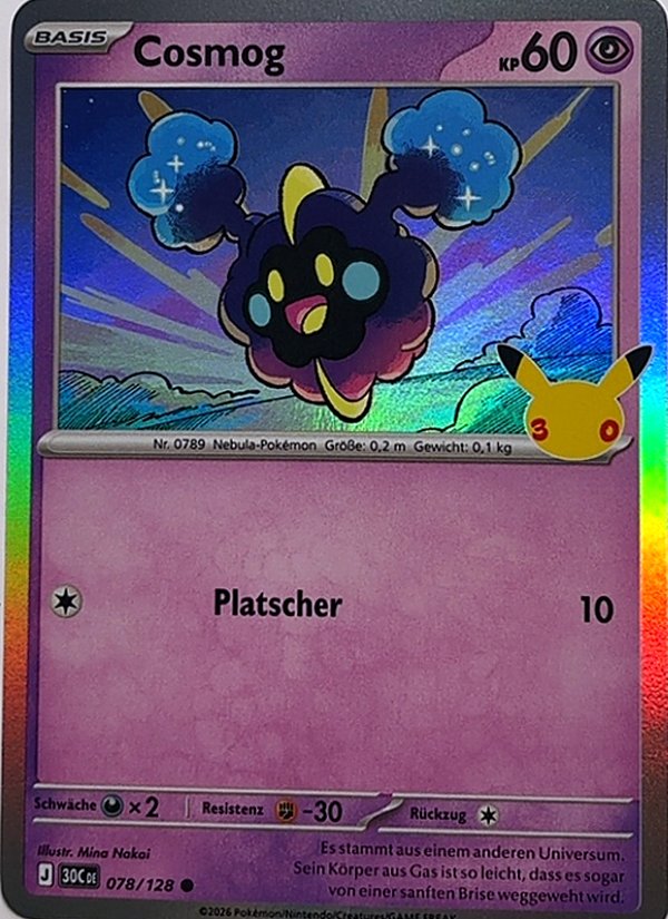 Cosmog 078/128 – 30 Jahre – Pokémon – Deutsch – Near Mint
