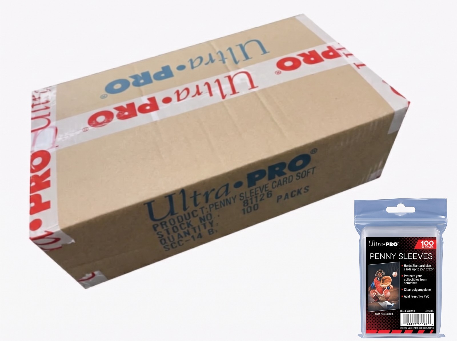 Ultra PRO - 1 Case = 10000 Stück (100x100) Penny Sleeves NEU TCG Pokemon