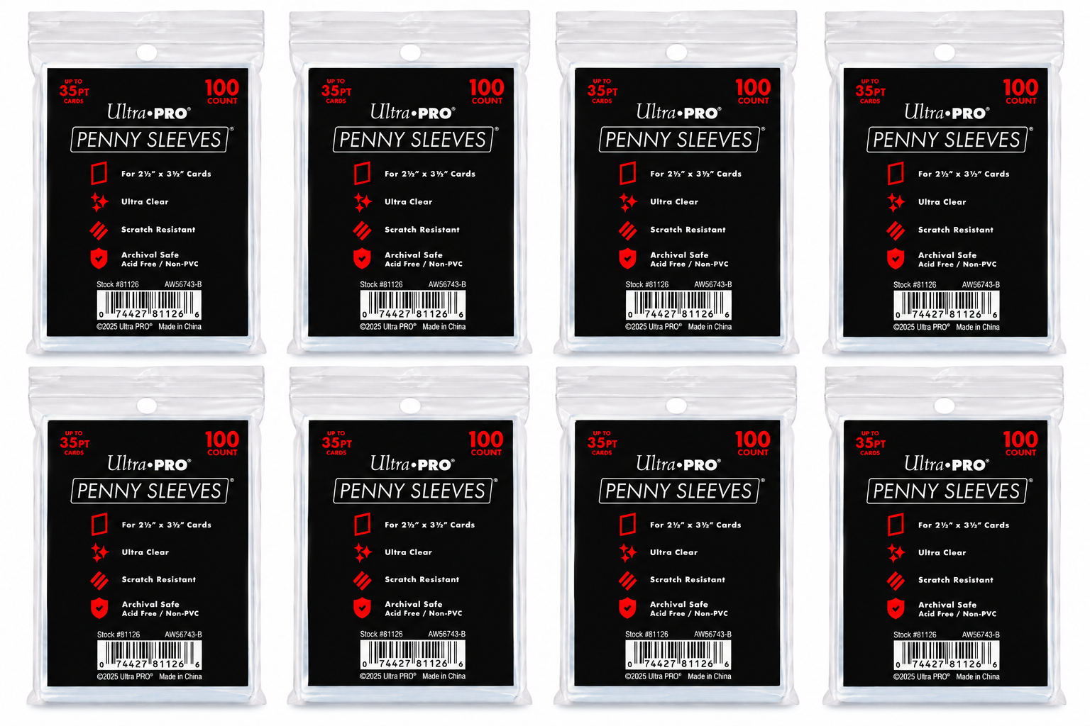 Ultra PRO Penny Sleeves 8x 100 Stück Tradingcard Sammelhüllen