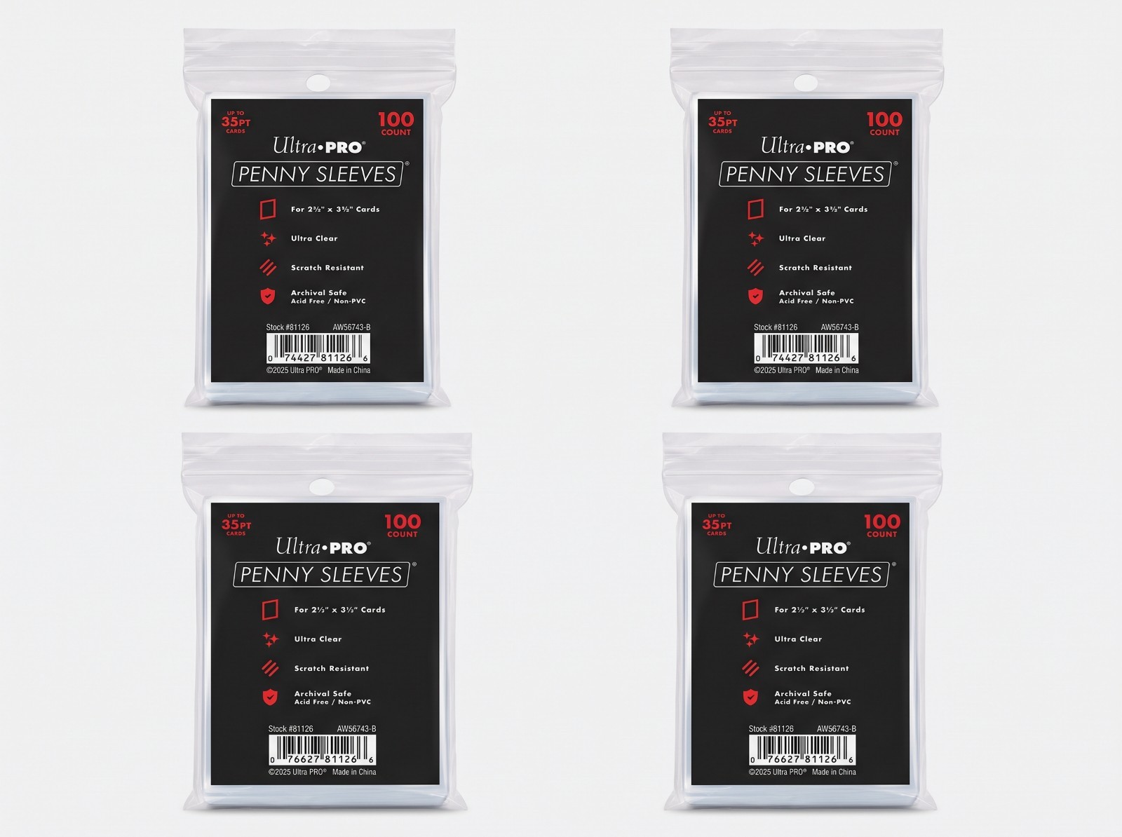 400x Ultra PRO Penny Sleeves (4x100) Kartenhüllen Standard Size Pokémon MTG TCG