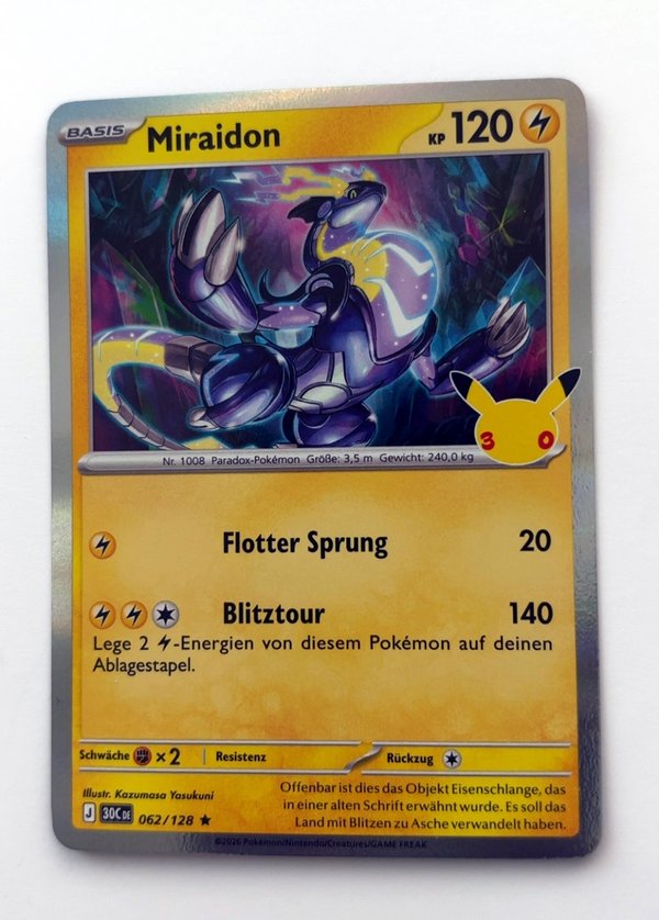 Miraidon 062/128 – 30 Jahre – Pokémon – Deutsch – Near Mint