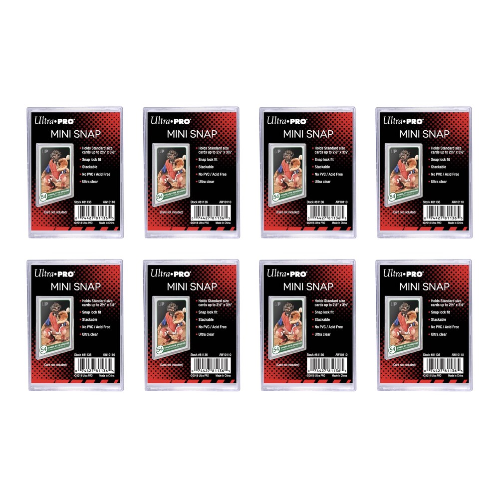 Ultra Pro Mini Snap Card Holder 8er-Pack – Kartenhalter für Sammelkarten, stapelbar