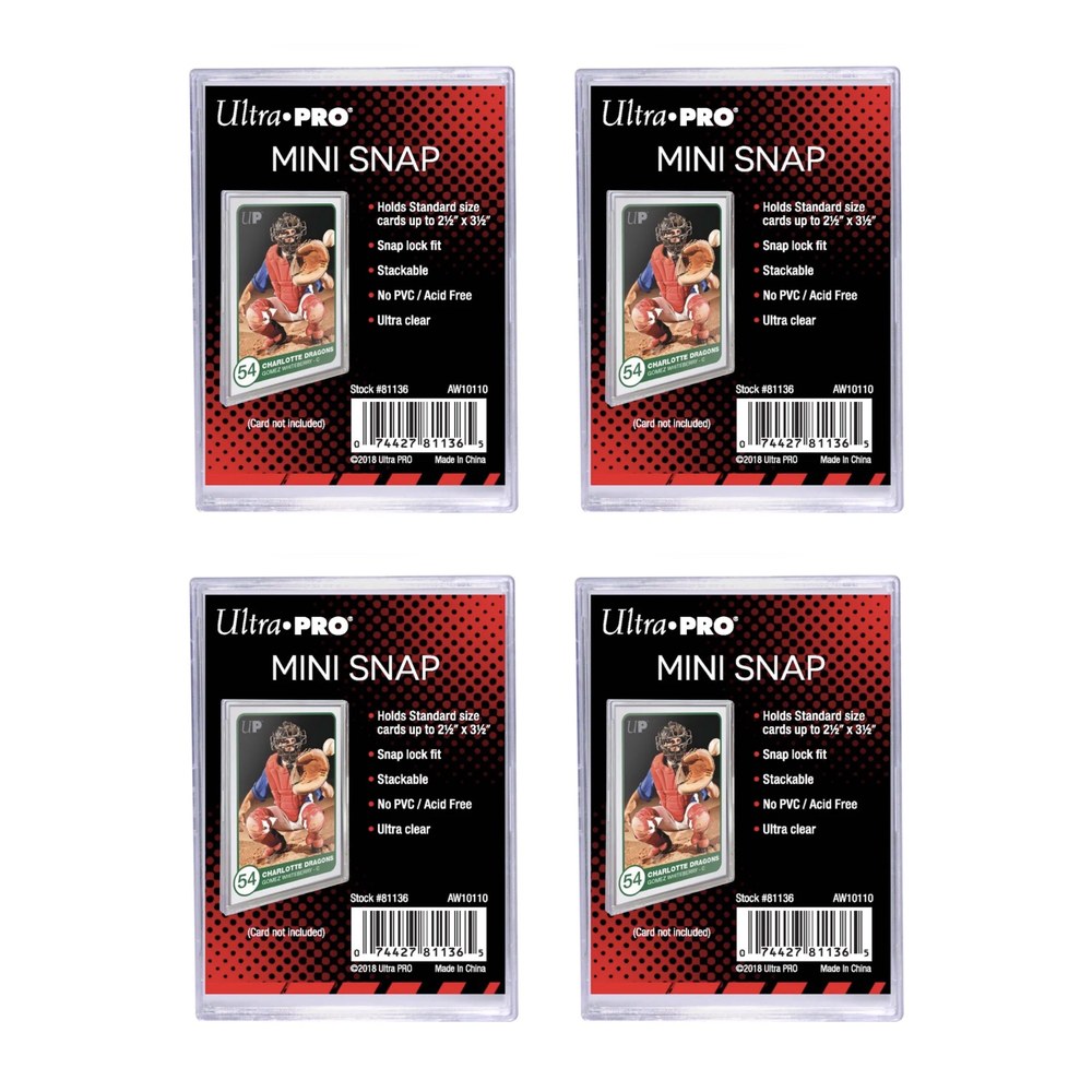 Ultra Pro Mini Snap Card Holder 4er-Pack – Kartenhalter für Sammelkarten, stapelbar