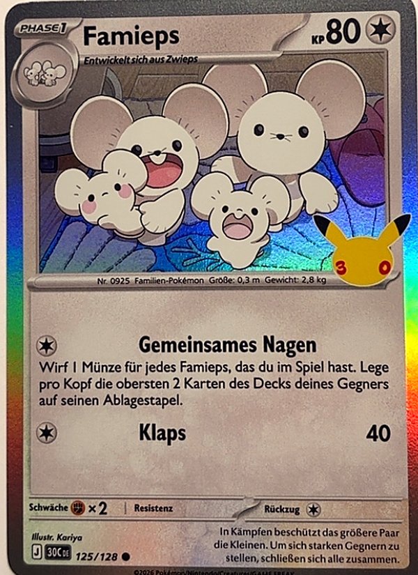 Famieps 125/128 – 30 Jahre – Pokémon – Deutsch – Near Mint