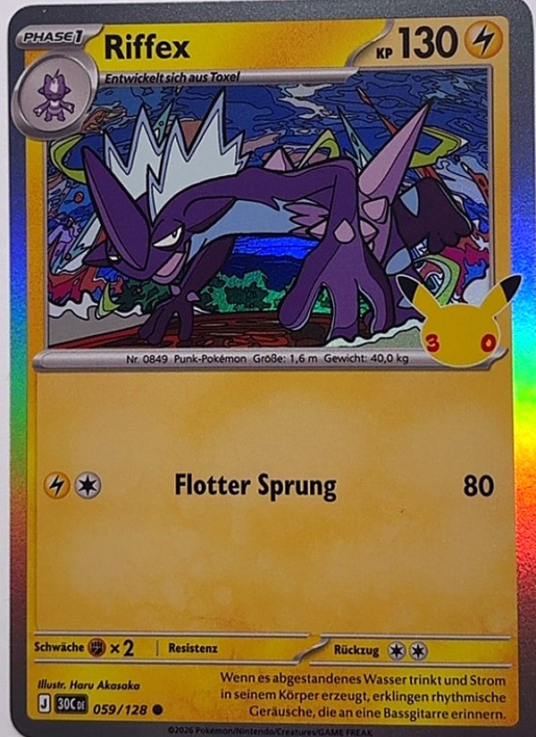 Riffex 059/128 – 30 Jahre – Pokémon – Deutsch – Near Mint