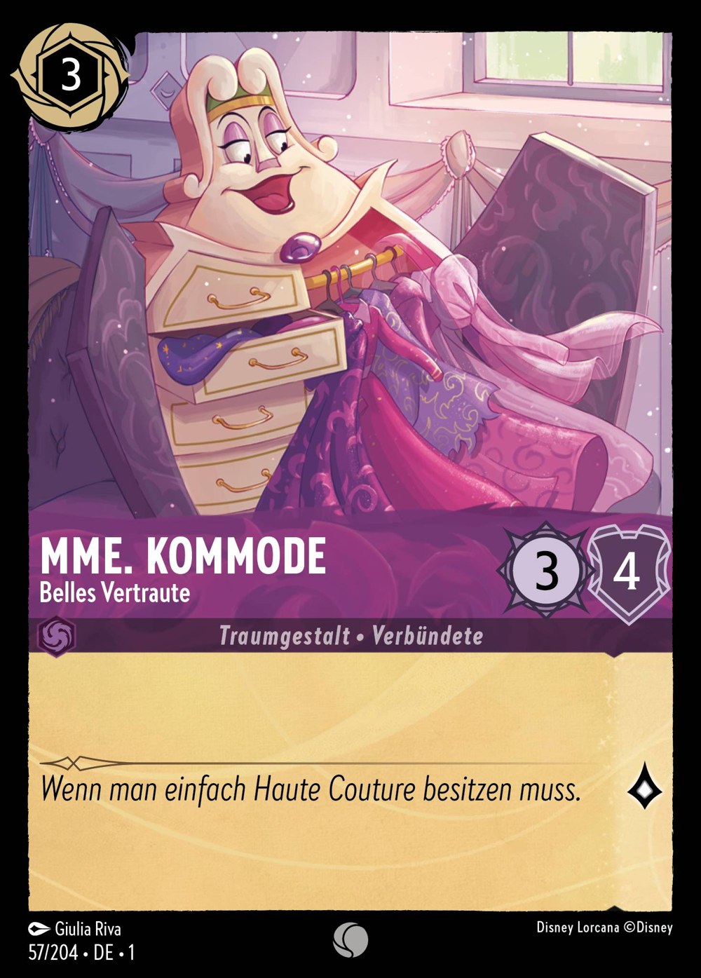 Mme. Kommode – Belles Vertraute 57/204 – Das Erste Kapitel – Disney Lorcana – Deutsch – Near Mint