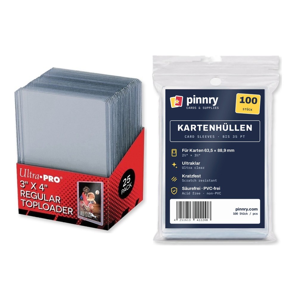 Ultra PRO Toploader + pinnry Kartenhüllen – Schutz-Sets