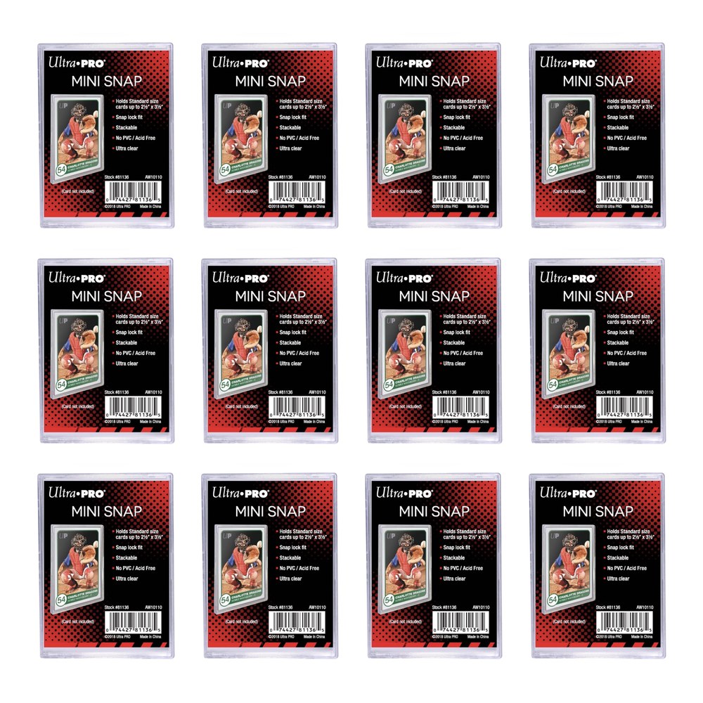Ultra Pro Mini Snap Card Holder 12er-Pack – Kartenhalter für Sammelkarten, stapelbar