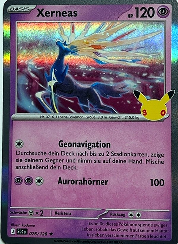 Xerneas 076/128 – 30 Jahre – Pokémon – Deutsch – Near Mint