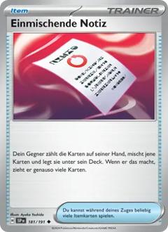 Einmischende Notiz Nr. 181