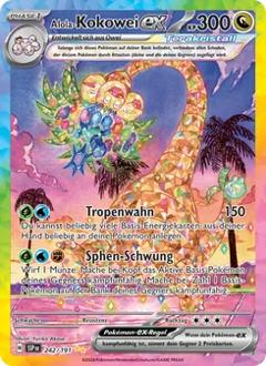 Alola-Kokowei-ex (242) aus dem Set Stürmische Funken