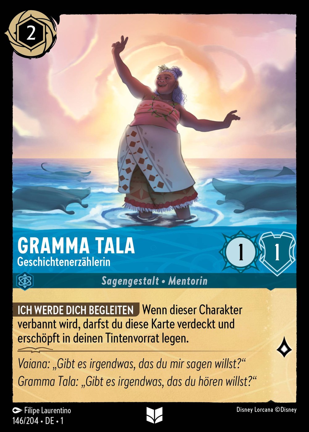 Gramma Tala – Geschichtenerzählerin 146/204 – Das Erste Kapitel – Disney Lorcana – Deutsch – Near Mint